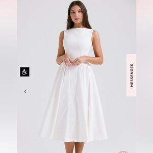 House of CB Cindy Dress in White- Size Small- Brand New Unworn